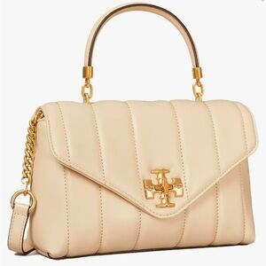 Tory Burch Kira Small Top Handle Handbag Brie Ivory White Leather Brand new 🤩👜😉